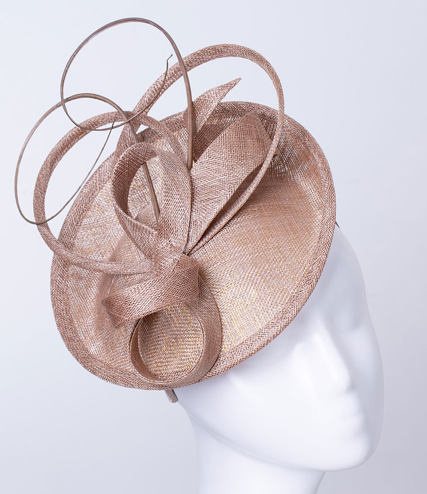 taupe hats and fascinators 